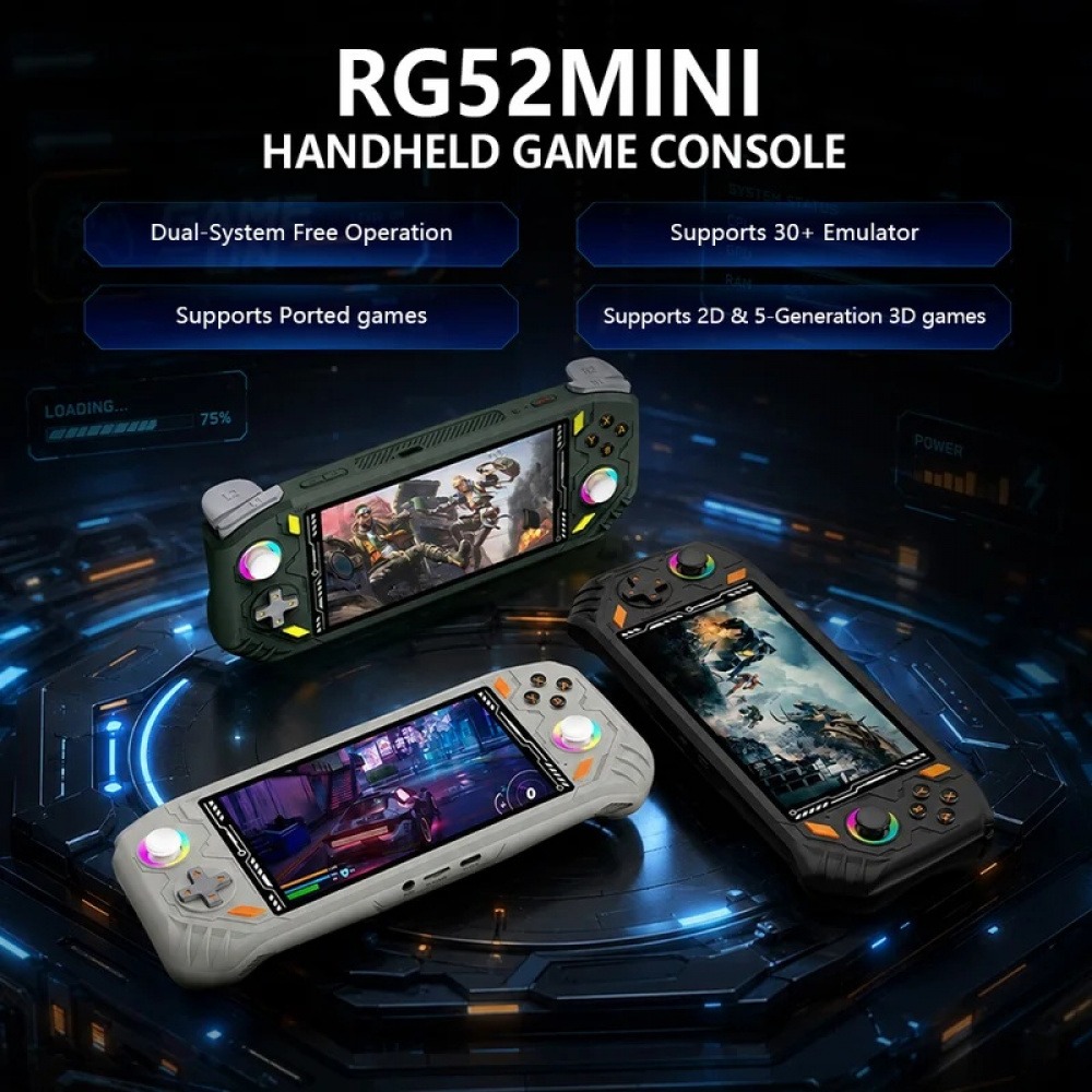 Q21 Gaming Console - جهاز ألعاب محمول RG52 MINI بشاشة