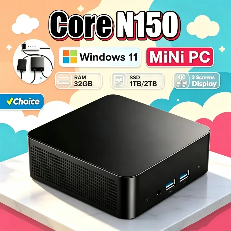 Gaming Console Windows - 2026 سبيدي كور N150 ميني بي