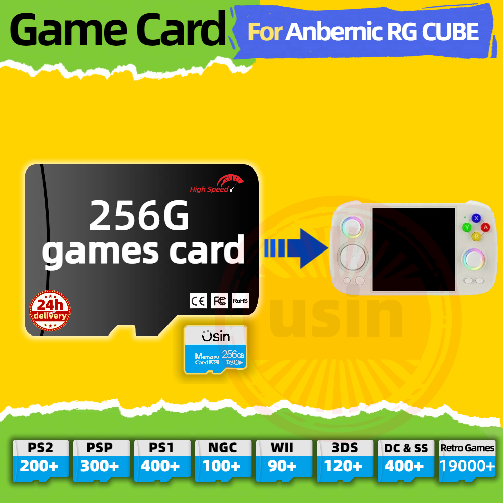 Gaming Console Cube - بطاقة ألعاب لجهاز Anbernic RG CUBE