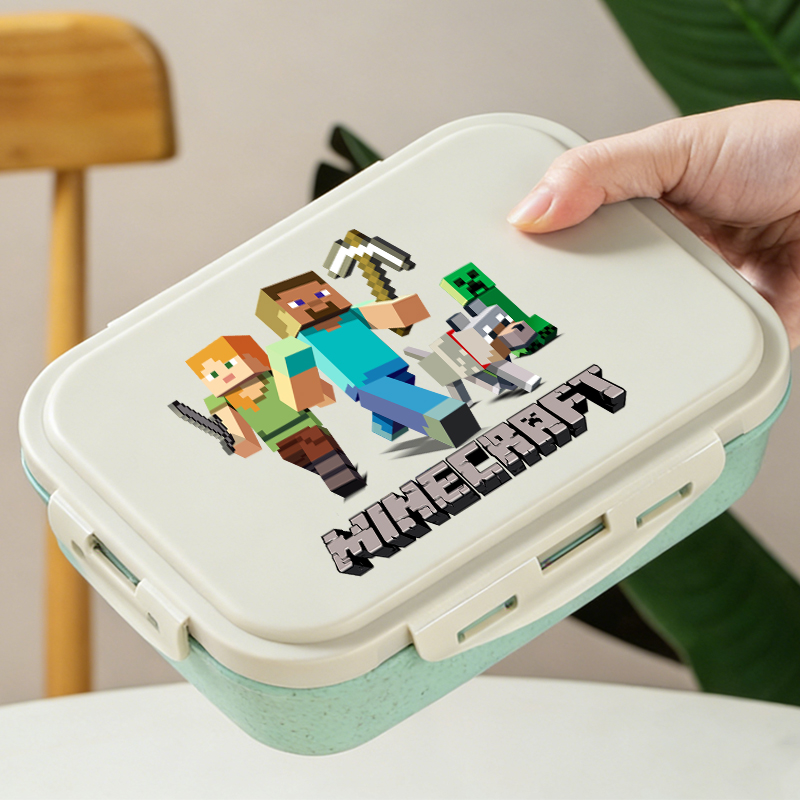 Gaming Console Minecraft - صندوق غداء بينتو بتصميم ماينكرافت، حاويات