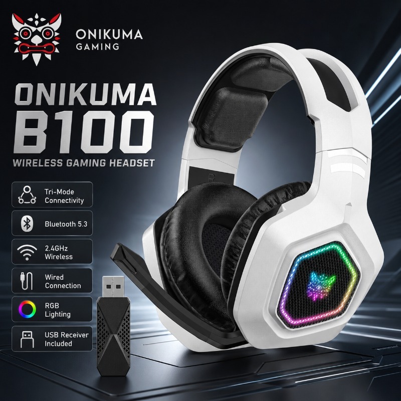 سماعة ألعاب لاسلكية ONIKUMA B1 - مراجعة Gaming Console In Amazon وسعره