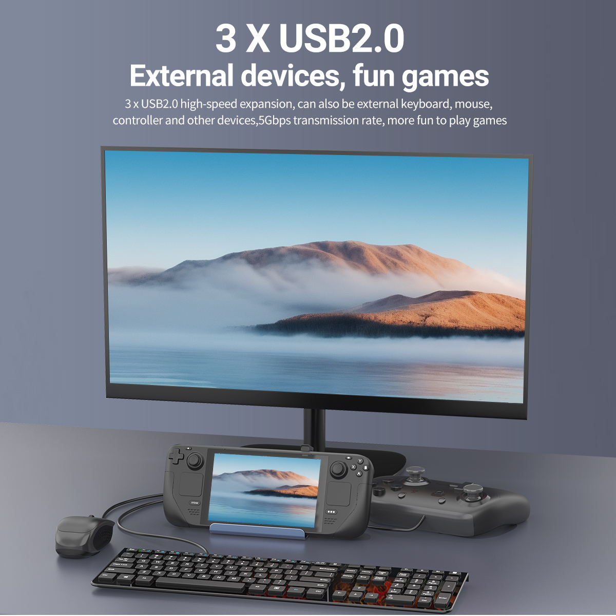محطة توصيل USB-C 5 في 1 للألعا - مراجعة Gaming Console Station وسعره