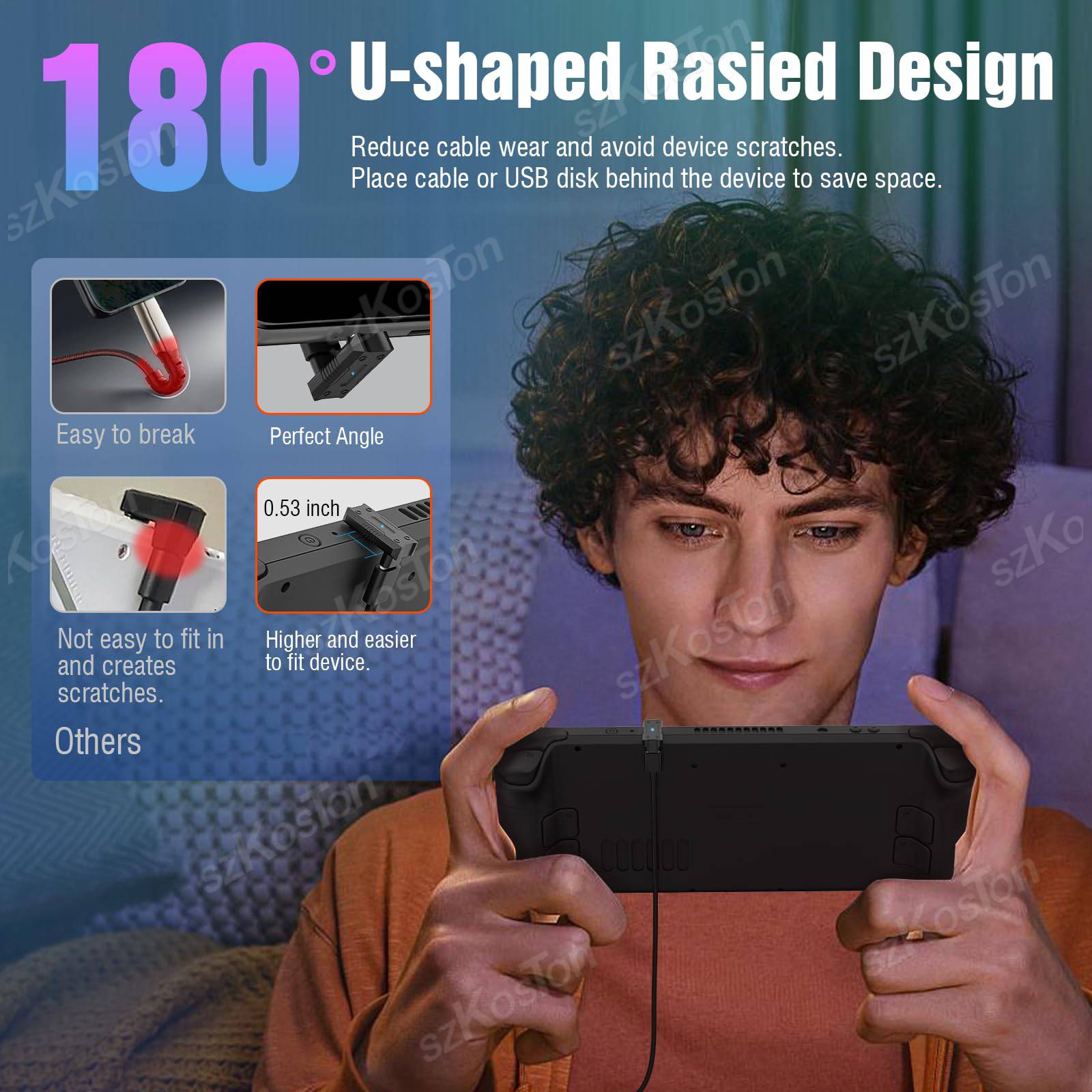 موسع شحن سريع 180 °   محول USB - مراجعة Gaming Console Lenovo وسعره