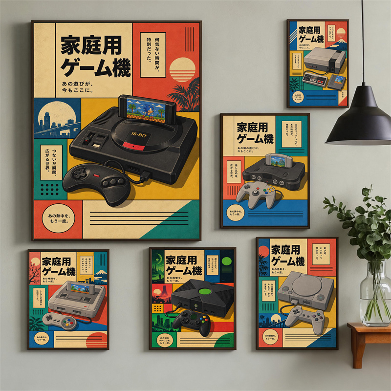 لوحة فنية جدارية للألعاب الكلا - مراجعة Gaming Console In 90S وسعره