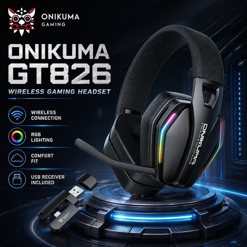 سماعة ألعاب لاسلكية ONIKUMA GT - مراجعة Gaming Console In Amazon وسعره