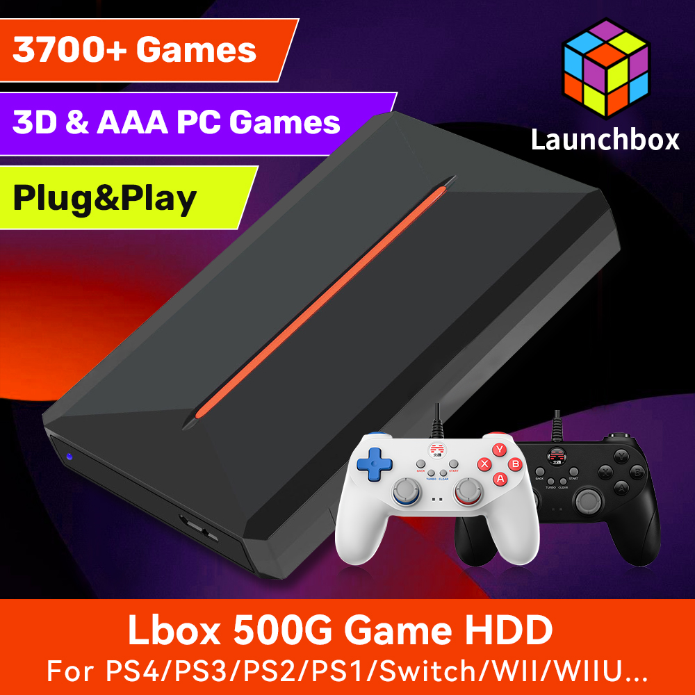 Launchbox 500G Gaming Hard Dri - مراجعة Gaming Console Cube وسعره